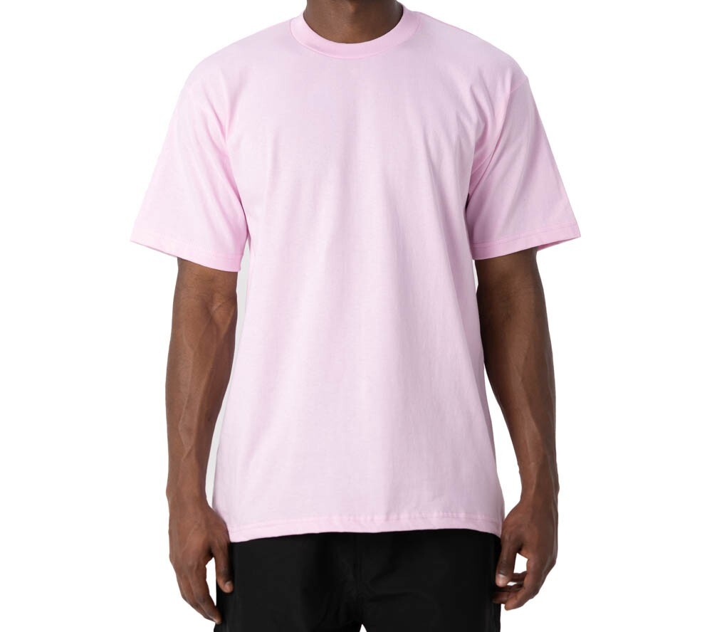 Pro Club Men’s Heavyweight Plain Cotton Short Sleeve Crew Neck T-Shirt Big Tall