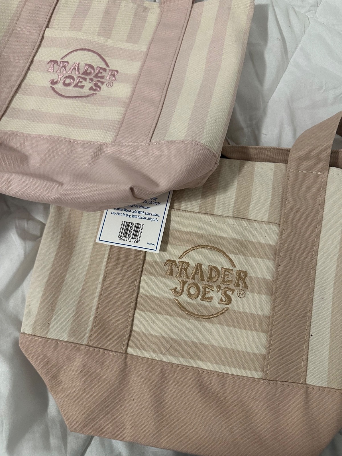Trader Joe’s Mini Striped Tote Bags Set Of 4 For 50 or 20 each