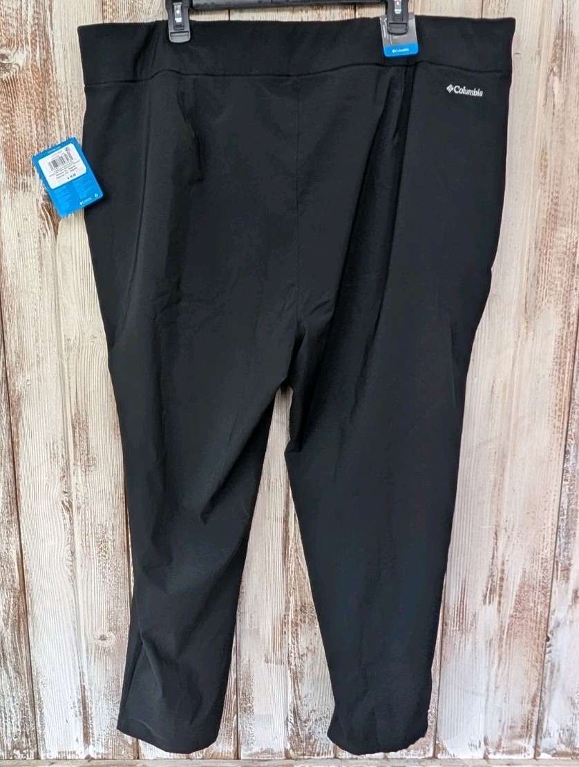 New! Columbia All Seasons Slim Pull-On Black Pants Women’s 2x