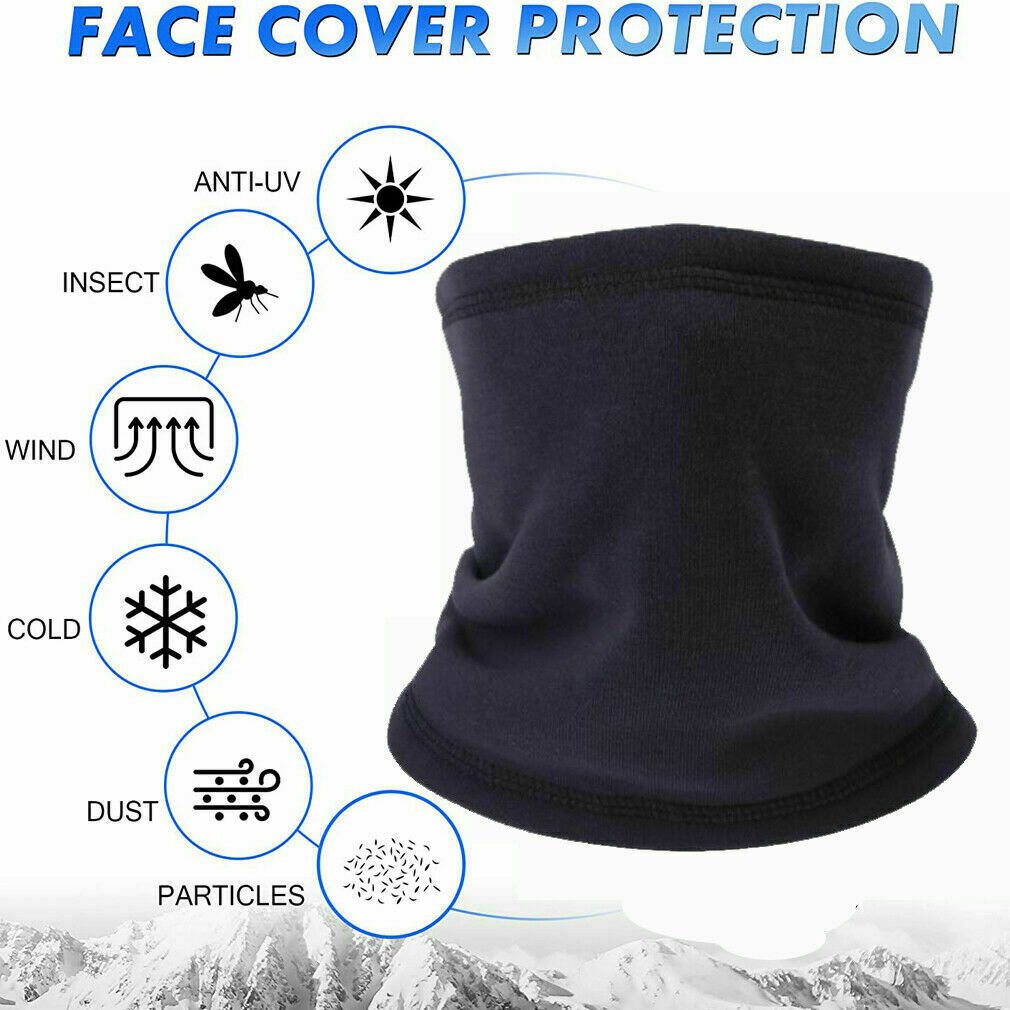 Winter Neck Warmer Gaiter Fleece Windproof Face Mask Cover Scarf for Men Women