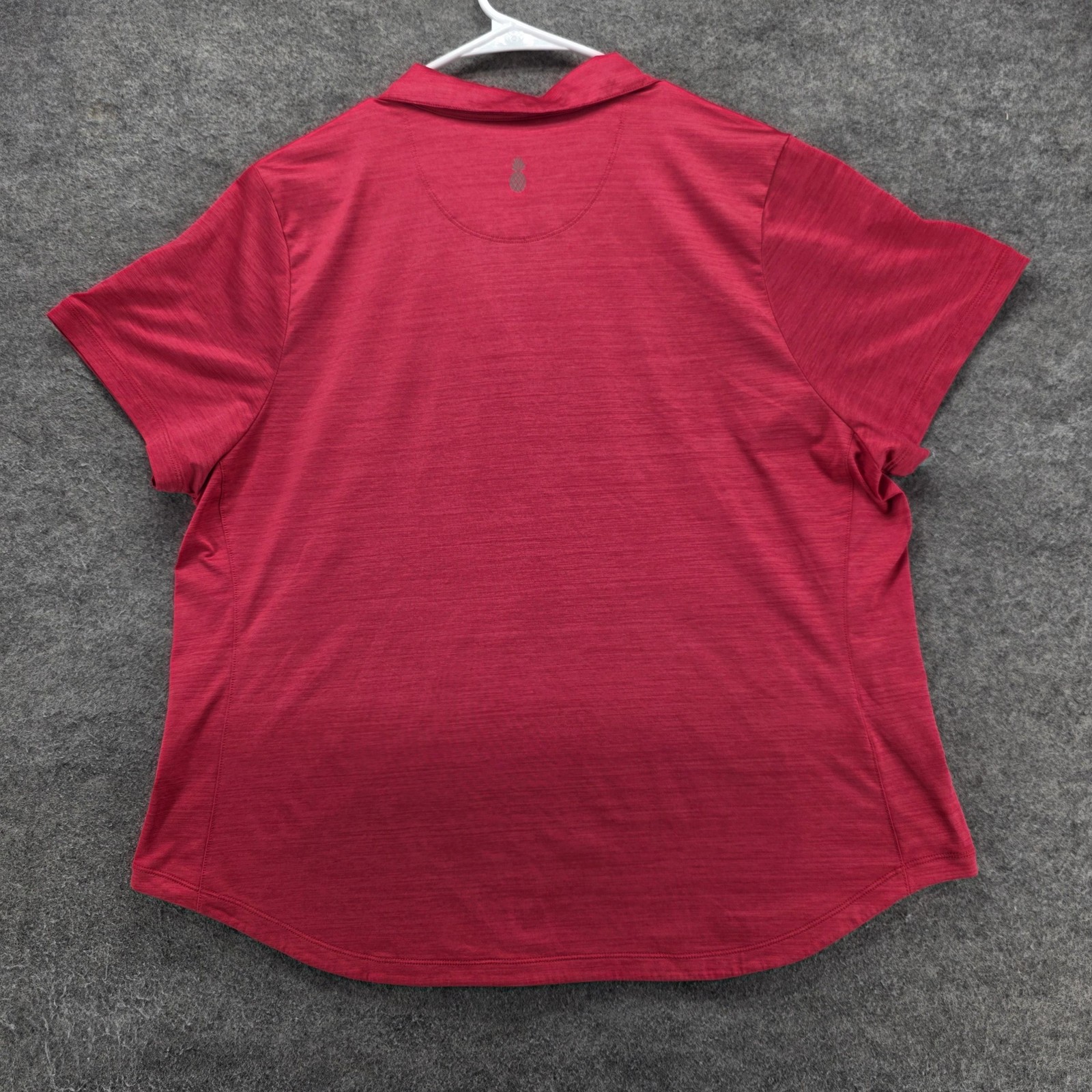 Tommy Bahama Polo Womens XL Red Basic Short Sleeve Stretch Polyester Spandex