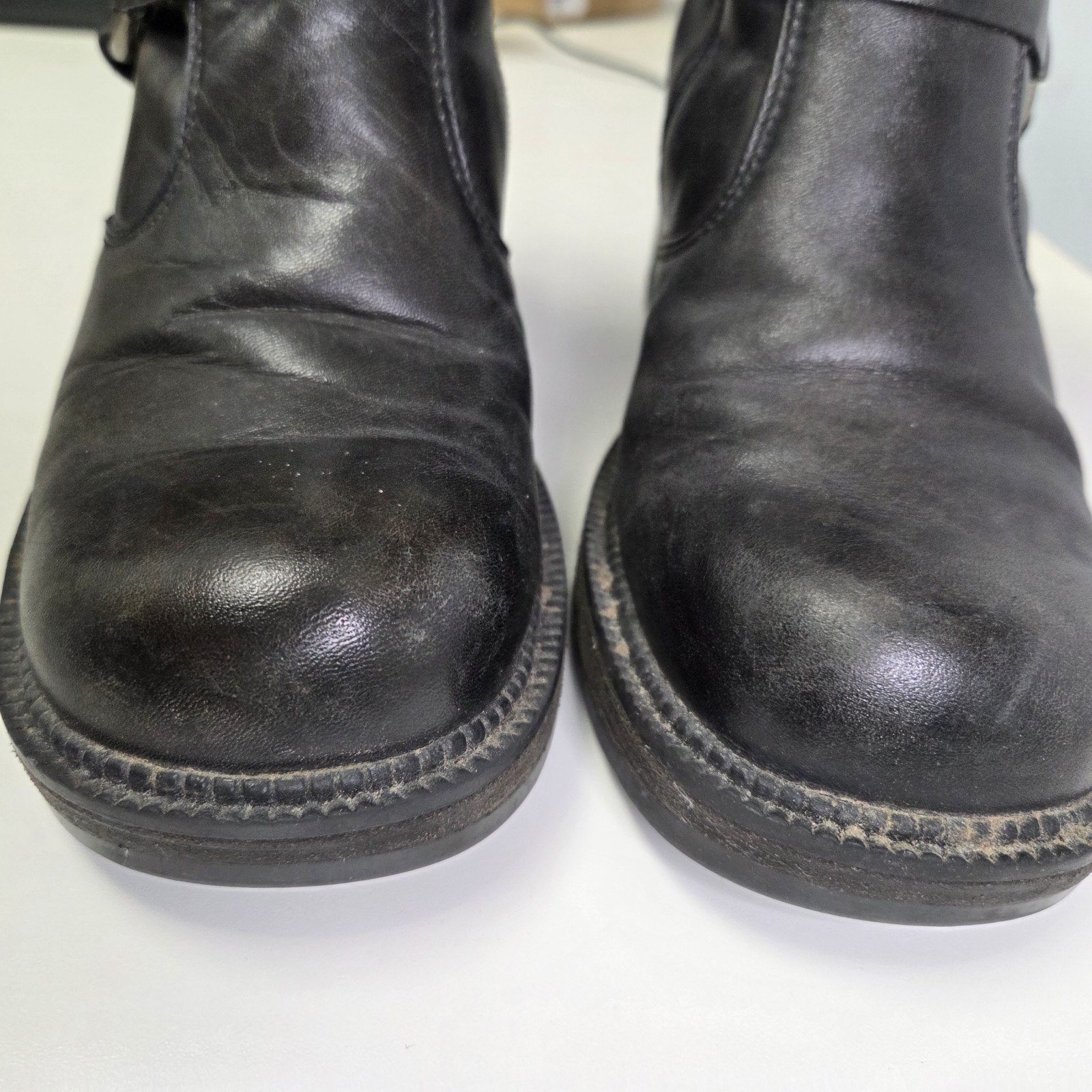 Harley Davidson Pavement Harness Boots Womens Black Leather Motorcycle Size 8.5
