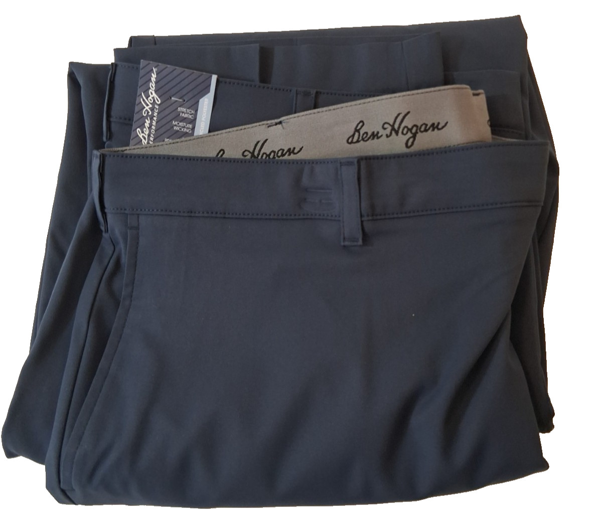Ben Hogan Mens Performance Pants Stretch Fabric Size 32×32 Navy Blue New