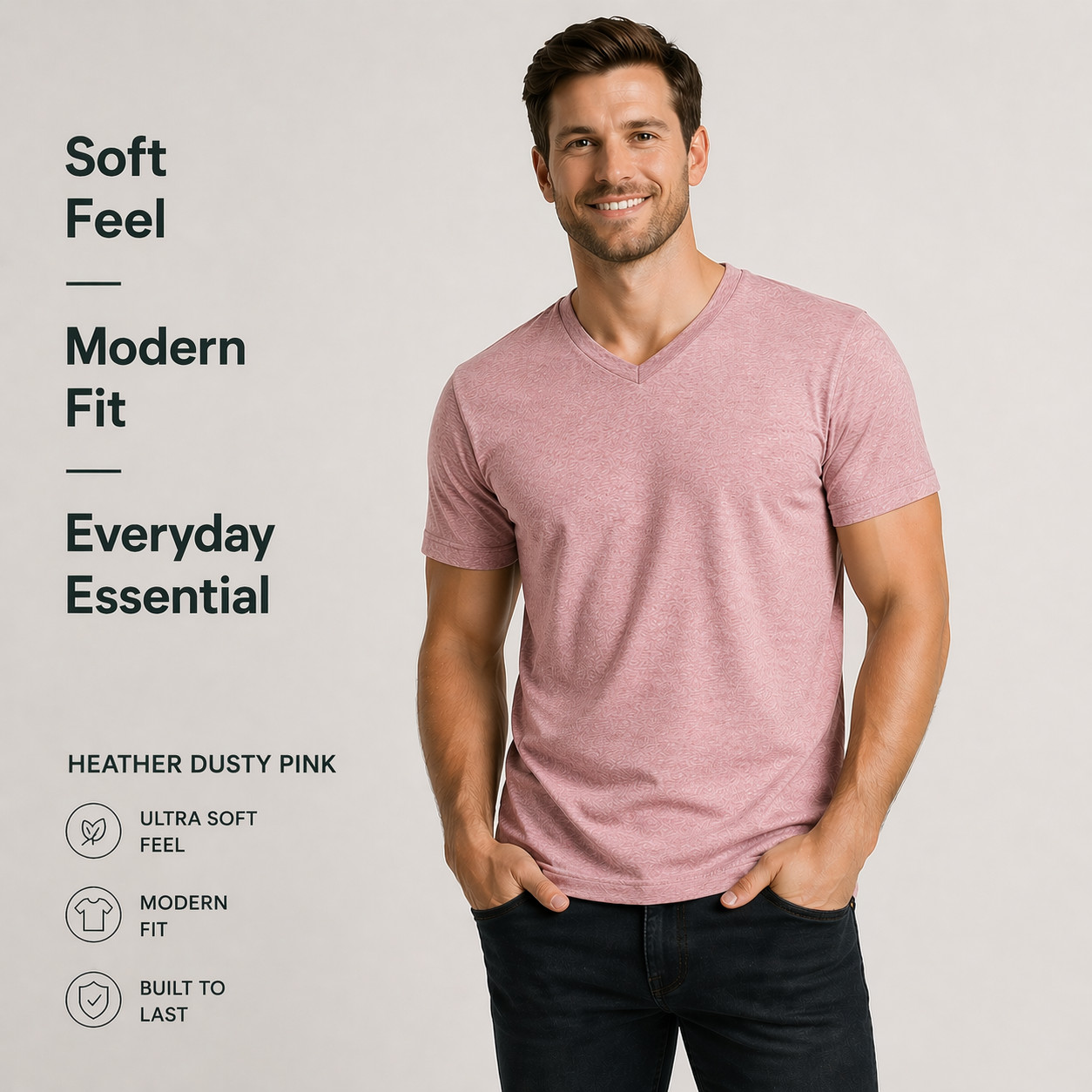 True Classic V-Neck T-Shirts 6 Pack Men Size XL New No Tags Soft Premium Fit