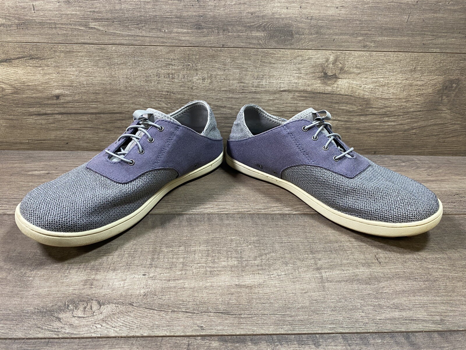 Olukai Nohea Moku Mesh Casual Comfort Sneakers Shoes Beach Gray Mens Size 9