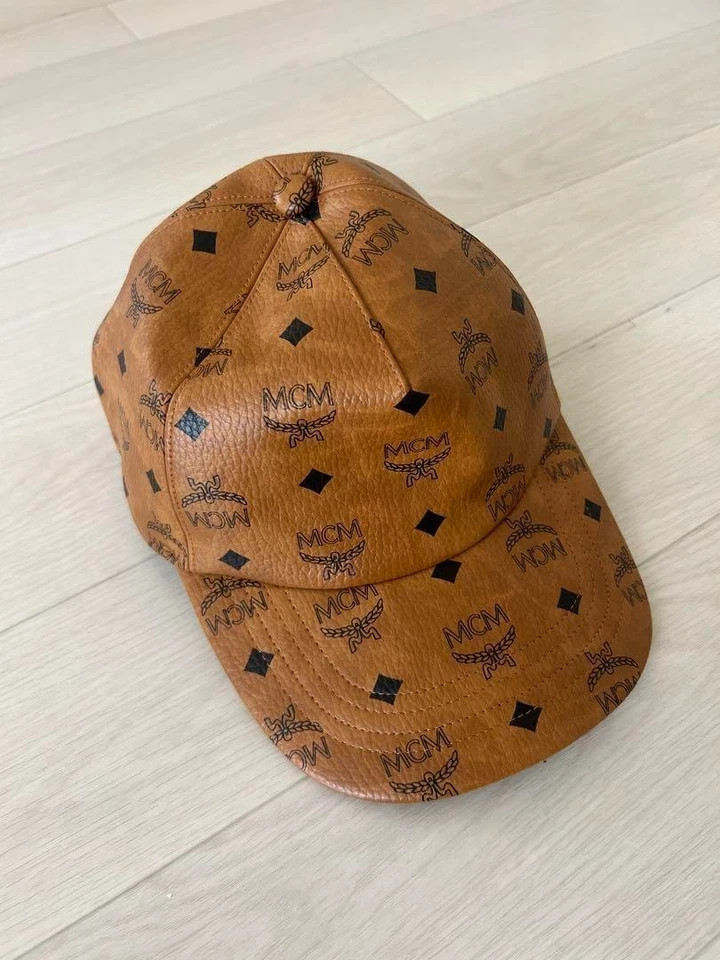 MCM Visetos Camel Brown Authentic Baseball Cap without box