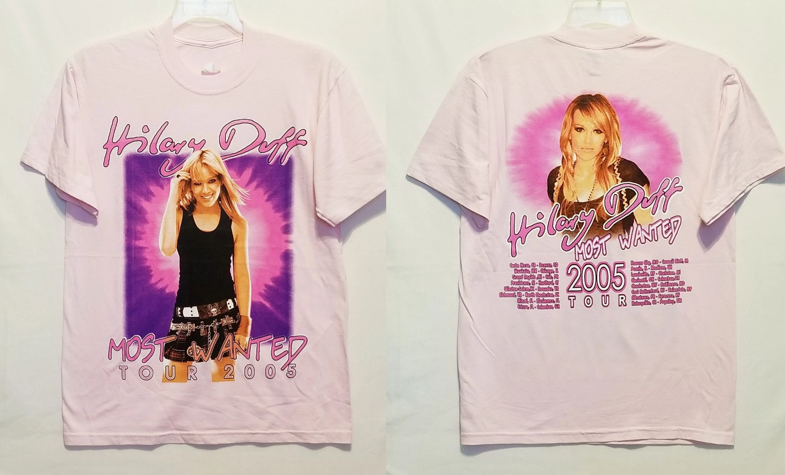 Vintage Hilary Duff 2005 Tour Shirt Most Wanted Concert T-Shirt BT2006