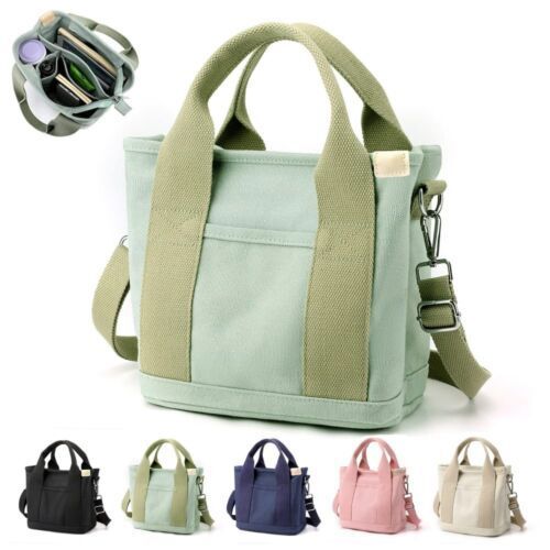 New Women Large Capacity Handbags & Shoulder Bags Canvas Tote Bag Zip Crossbody