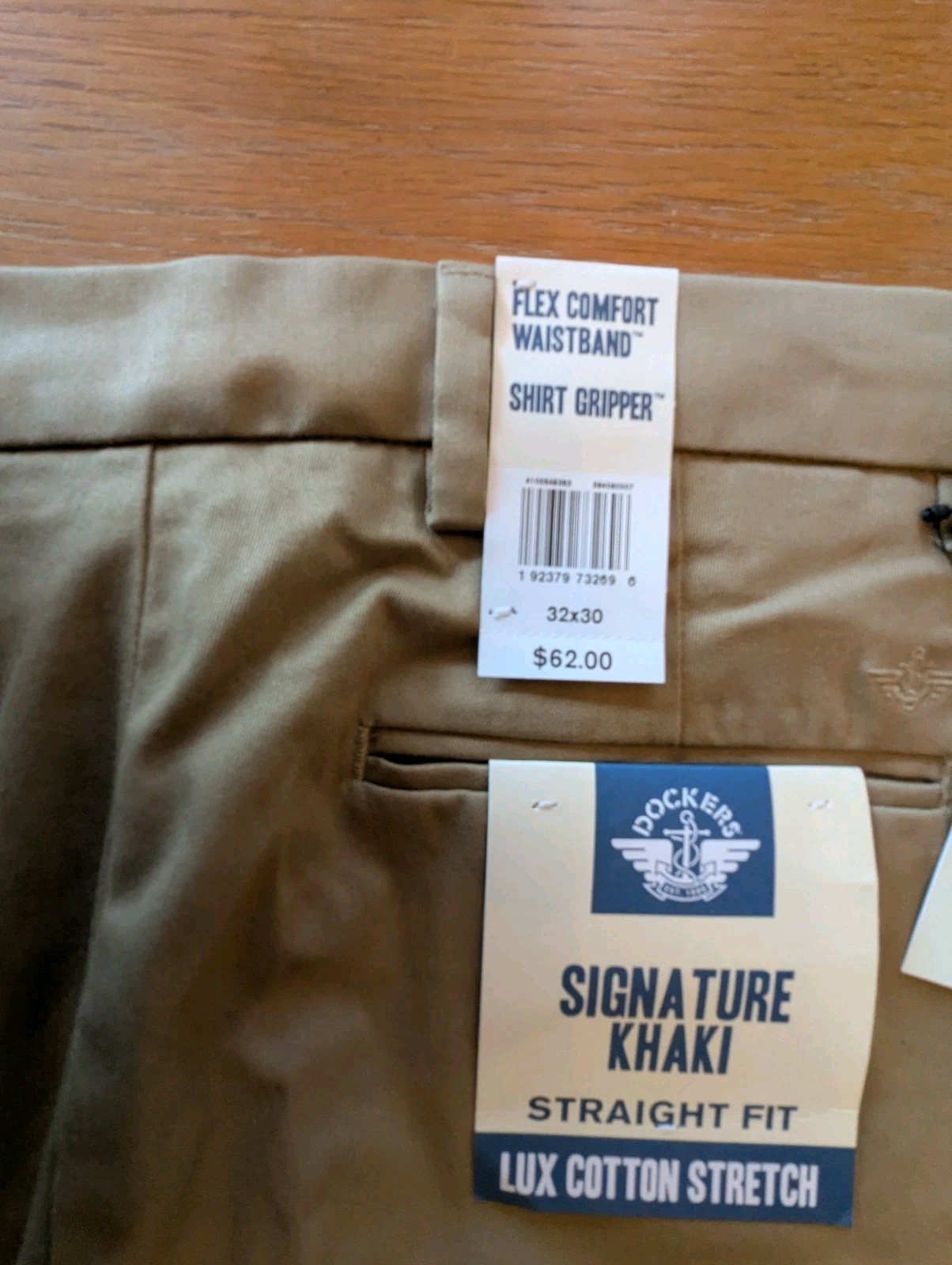 Dockers Mens Straight Fit Signature Lux Cotton Stretch Khaki Pant Khaki 32X30