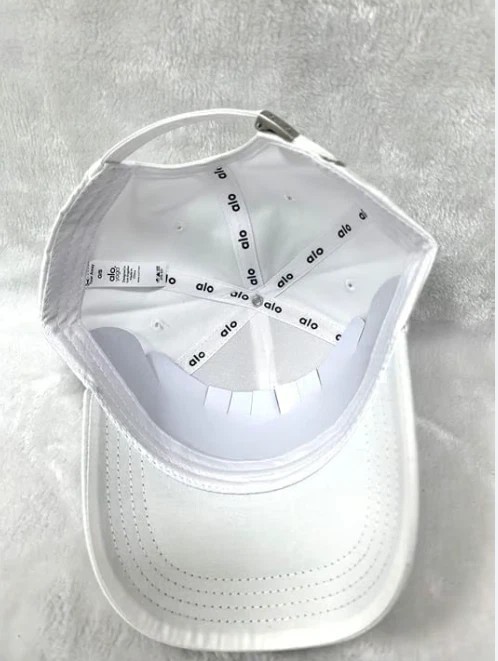 White Off-Duty Yoga Baseball Cap Adjustable Unisex Sport Casual Hat