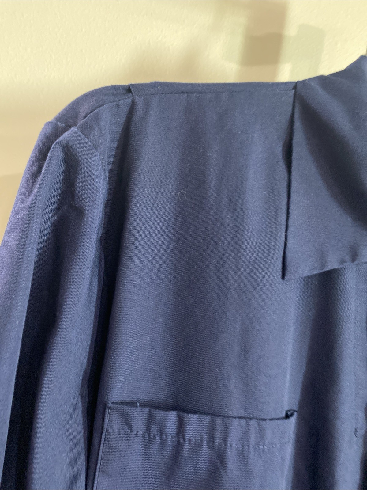 Toptie mens coveralls uniform suit NAVY mechanic work pants shirt LARGE EUC A4