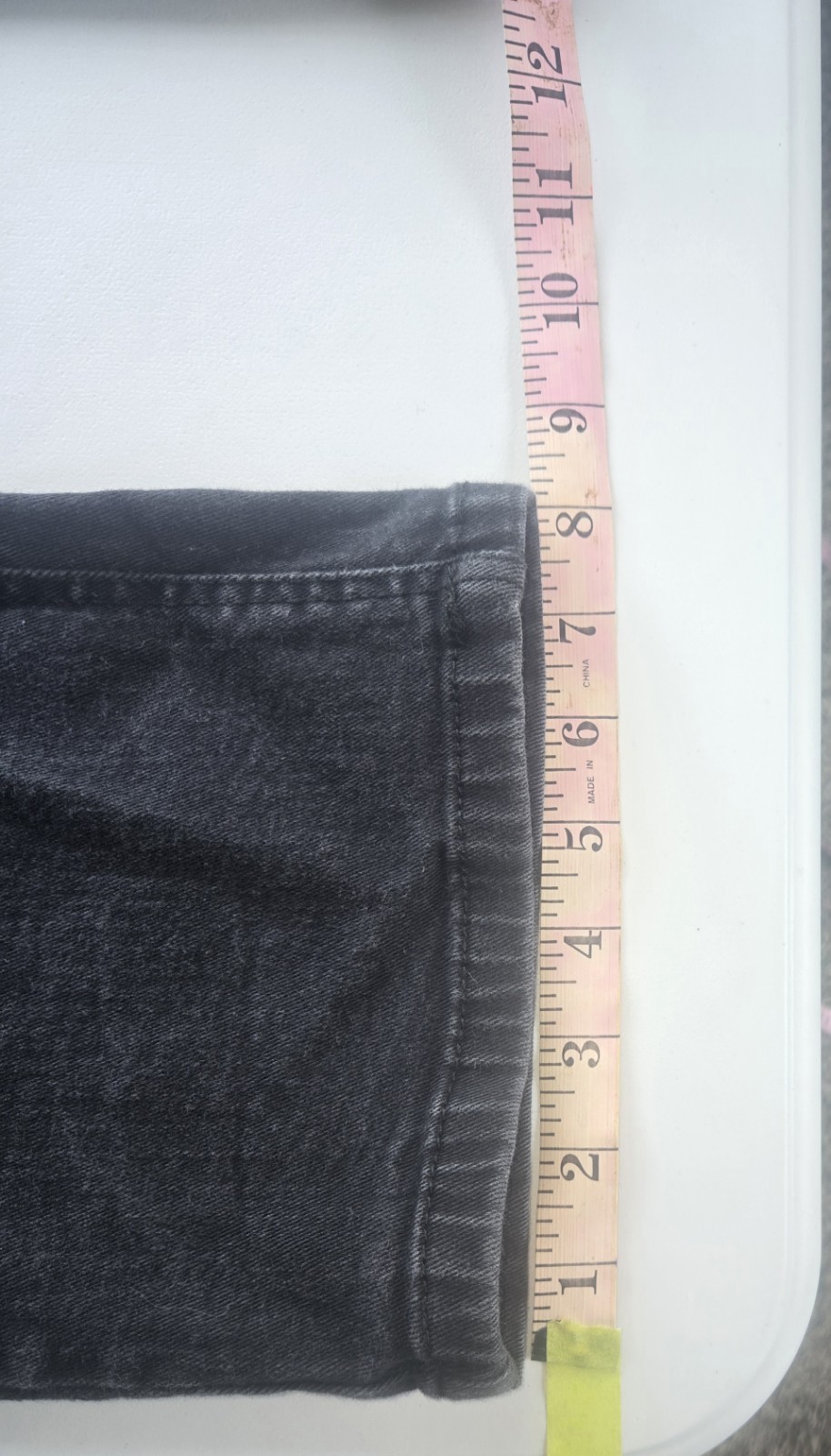 Mens size 48 faded black denim jeans.