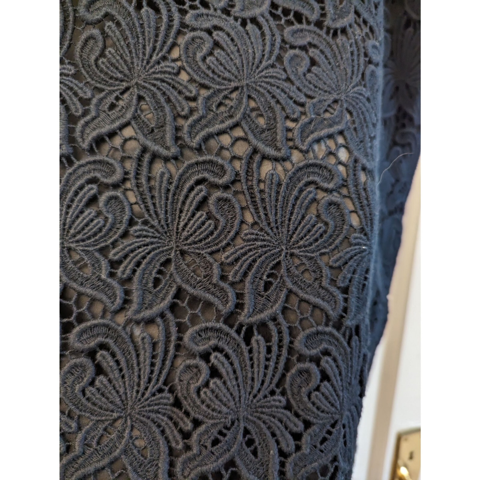 Talbots Black Lace fully lined knee length skirt size 16