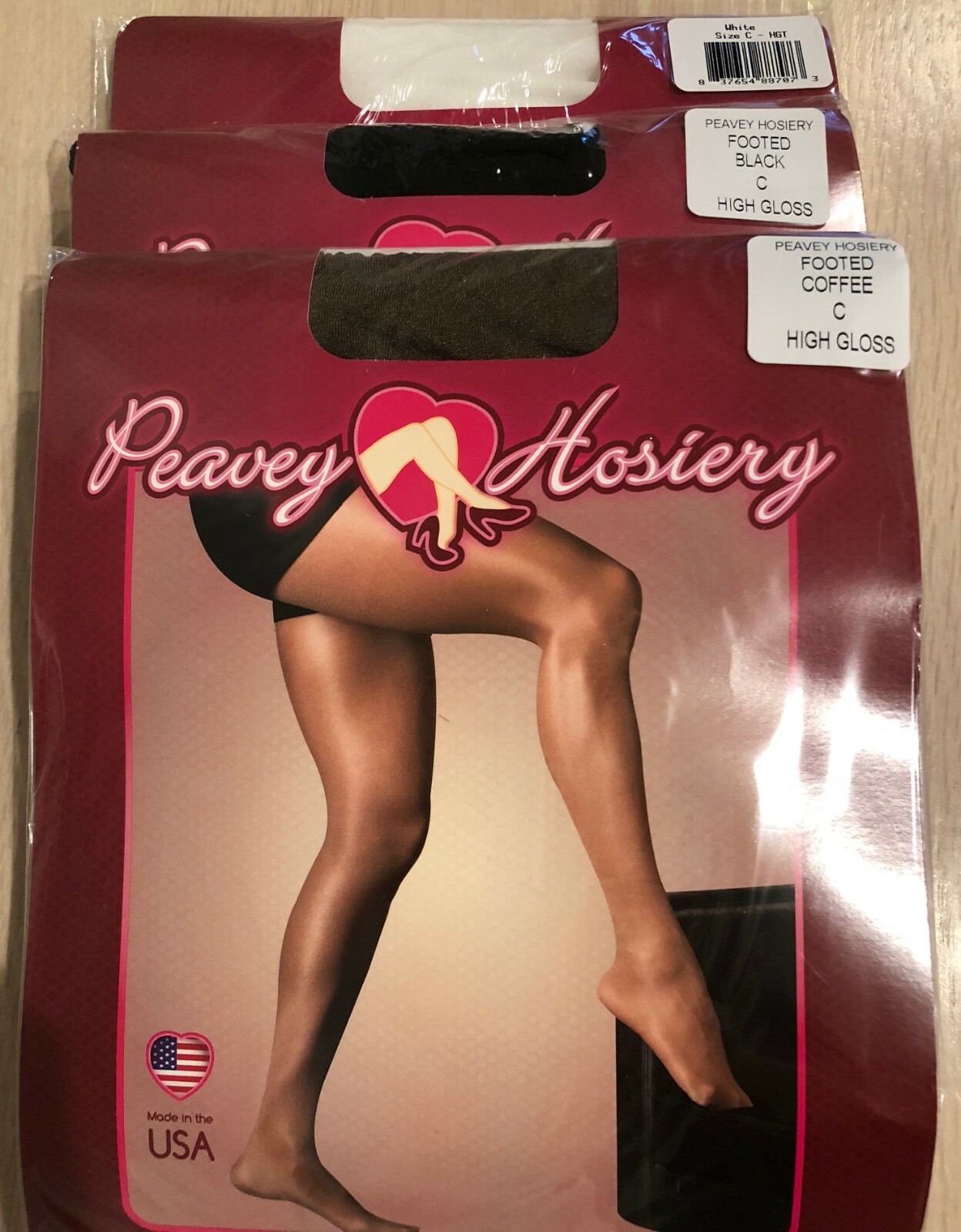PEAVEY HIGH GLOSS TIGHTS Hooters WingHouse Uniform Hosiery PICK UR SIZE C D Q XL