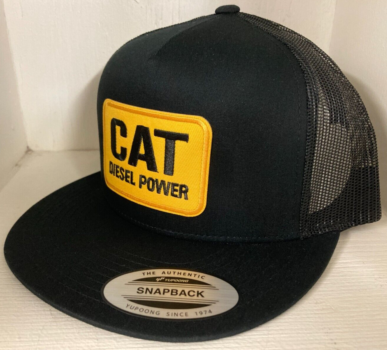 Caterpillar CAT Diesel Power SNAPBACK TRUCKER Hat Cap FlatBill Classic New!