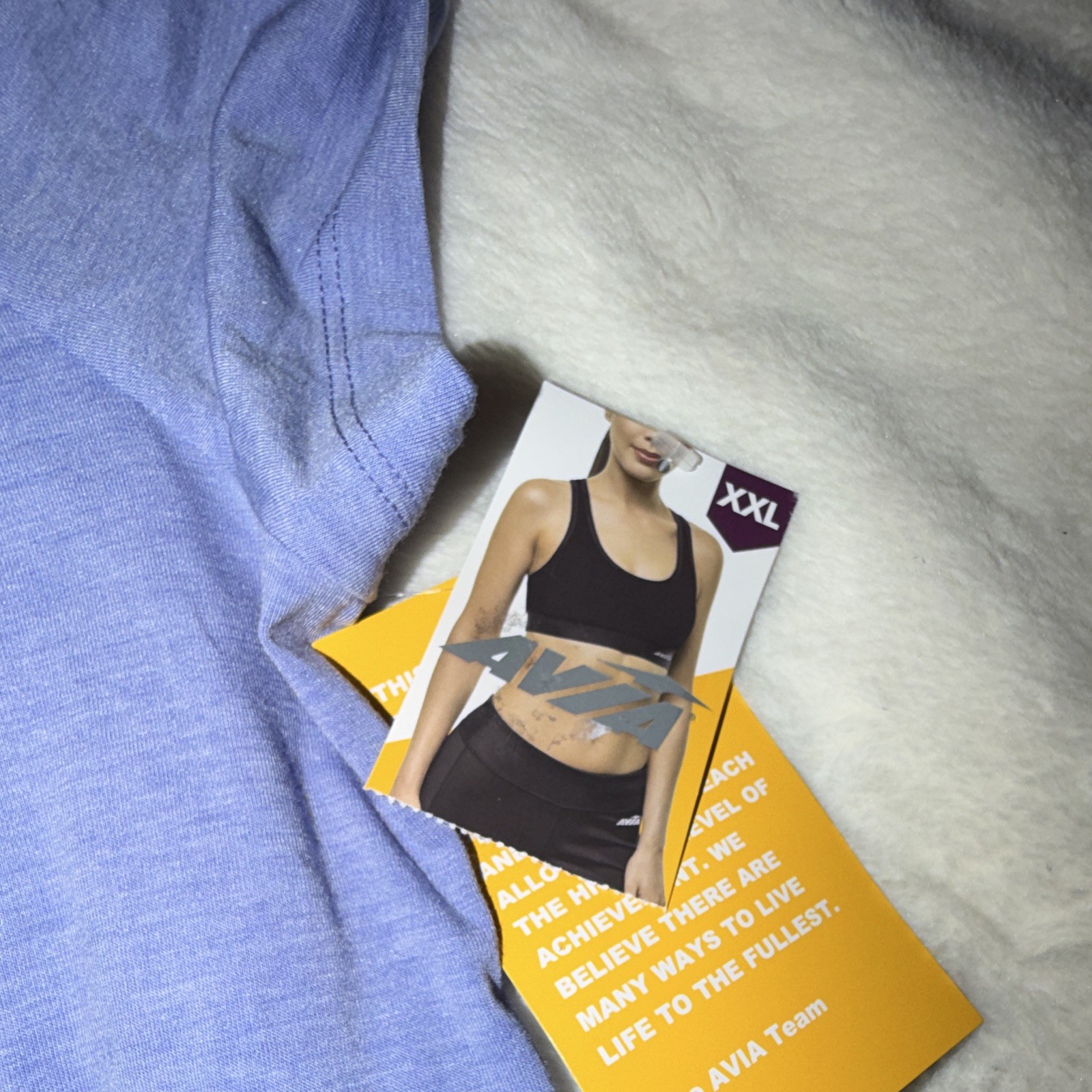 Avia Women’s Breathable Crew Neck Activewear T-Shirt Purple XXL Plus