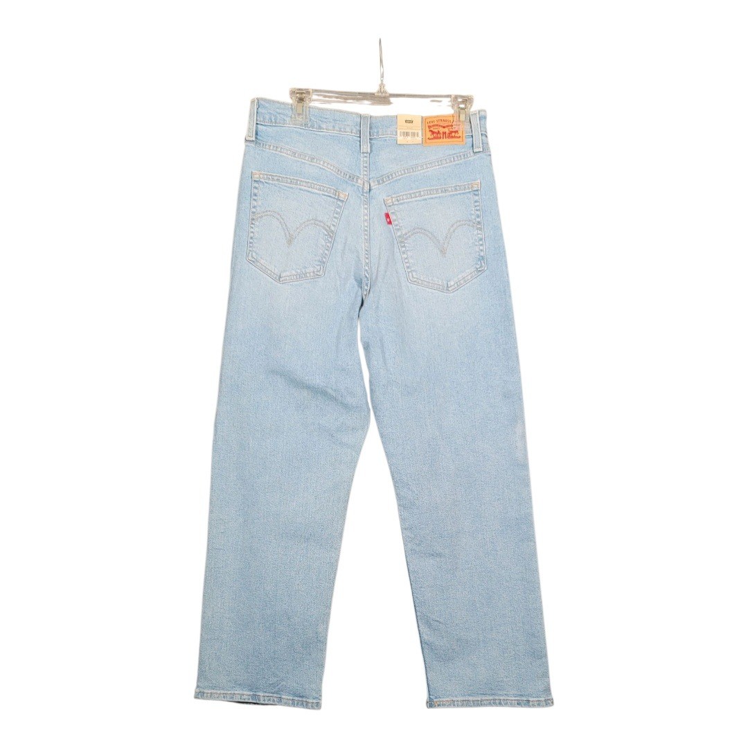Levi’s Ribcage High Rise Straight Ankle Jeans 30×27 NWT Button Fly Light Wash