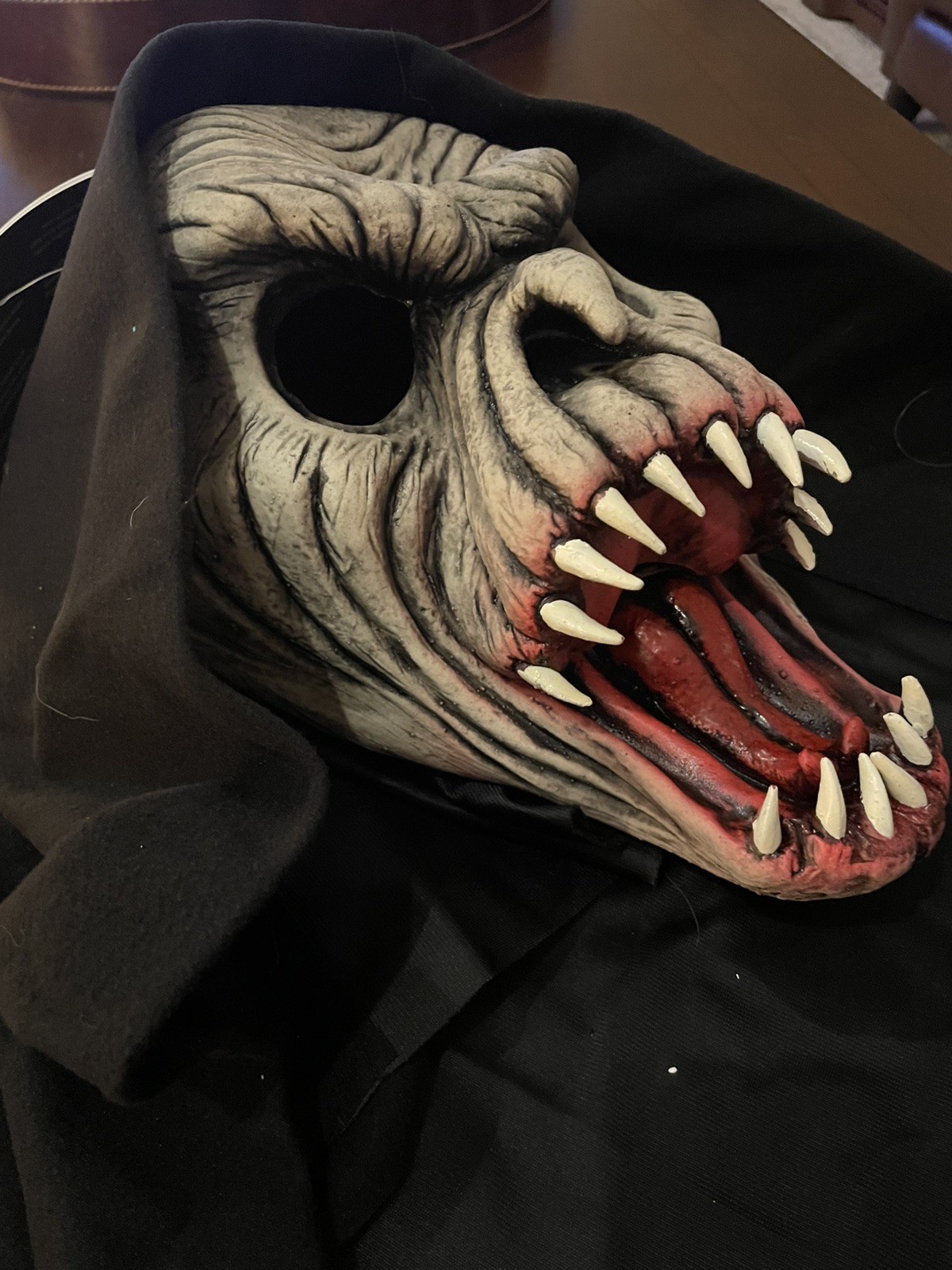 Adult Zagone Studios Hand Made UV White Glow “Fang Face” Mask N1126