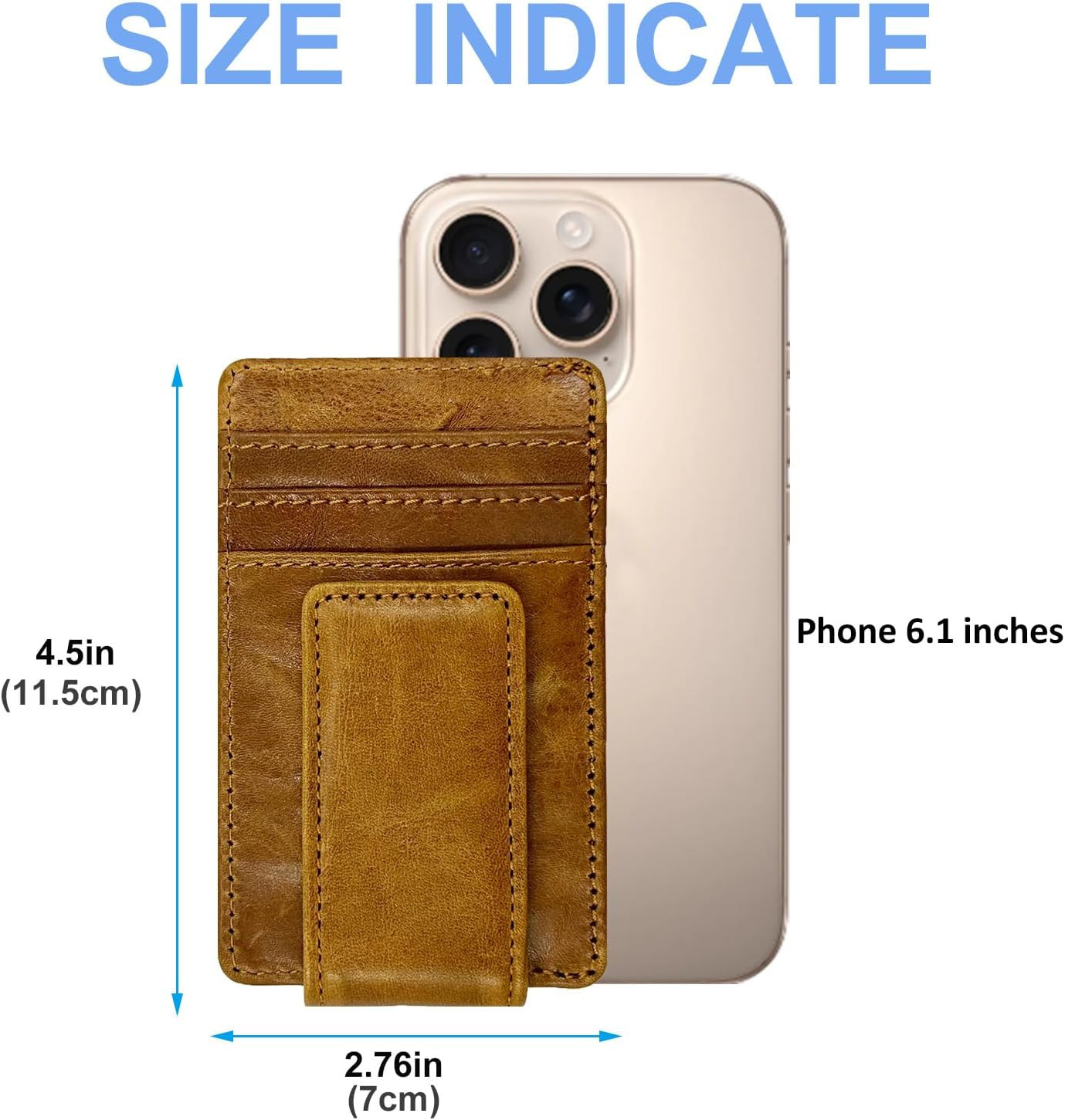 Front Pocket Wallets for Men with Magnet Money Clip RFID Blocking Leather Minima