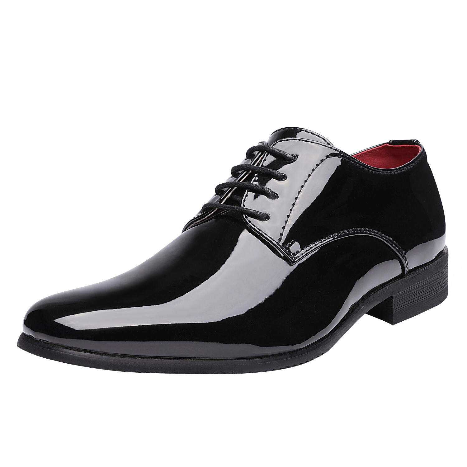 Men’s Formal Oxford Dress Loafer Shoes Faux Patent Leather Tuxedo Dress Shoes
