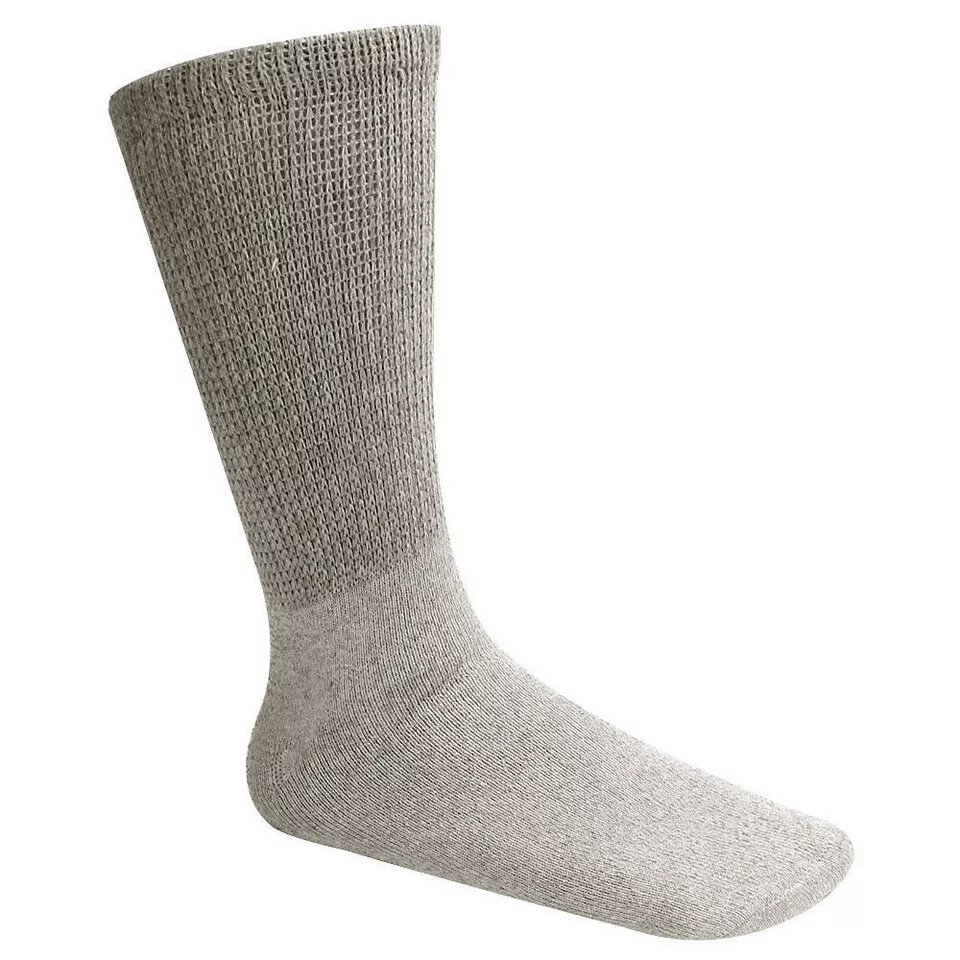 12 Pairs Mens Diabetic Crew Socks Health Circulatory Cotton Size9-11,10-13,13-15