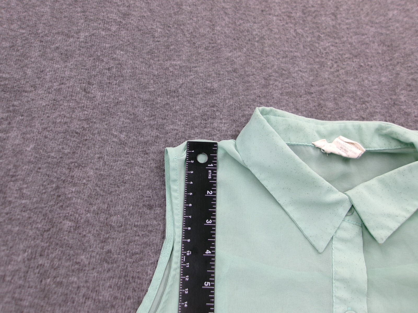 Sans Souci Top Women Medium Green Sheer Beachy Costal Causal Lightweight
