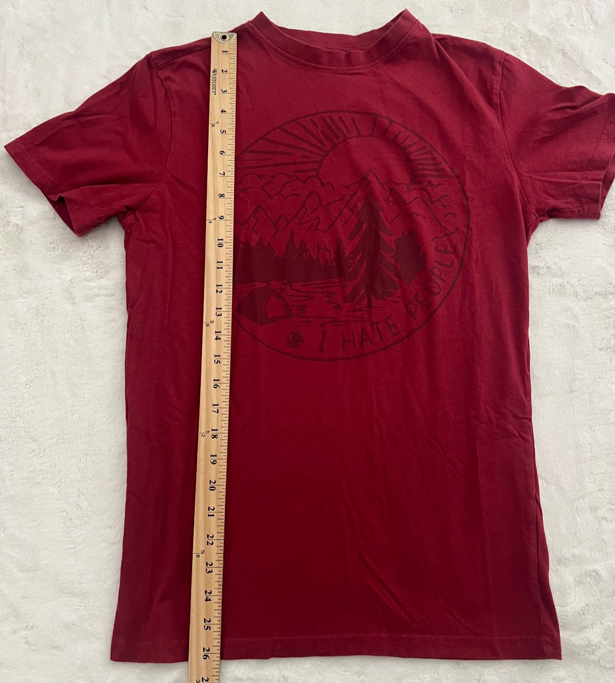 Refill Mens Medium Red Graphic T Shirt Short Sleeve Casual Surf Tee Cotton