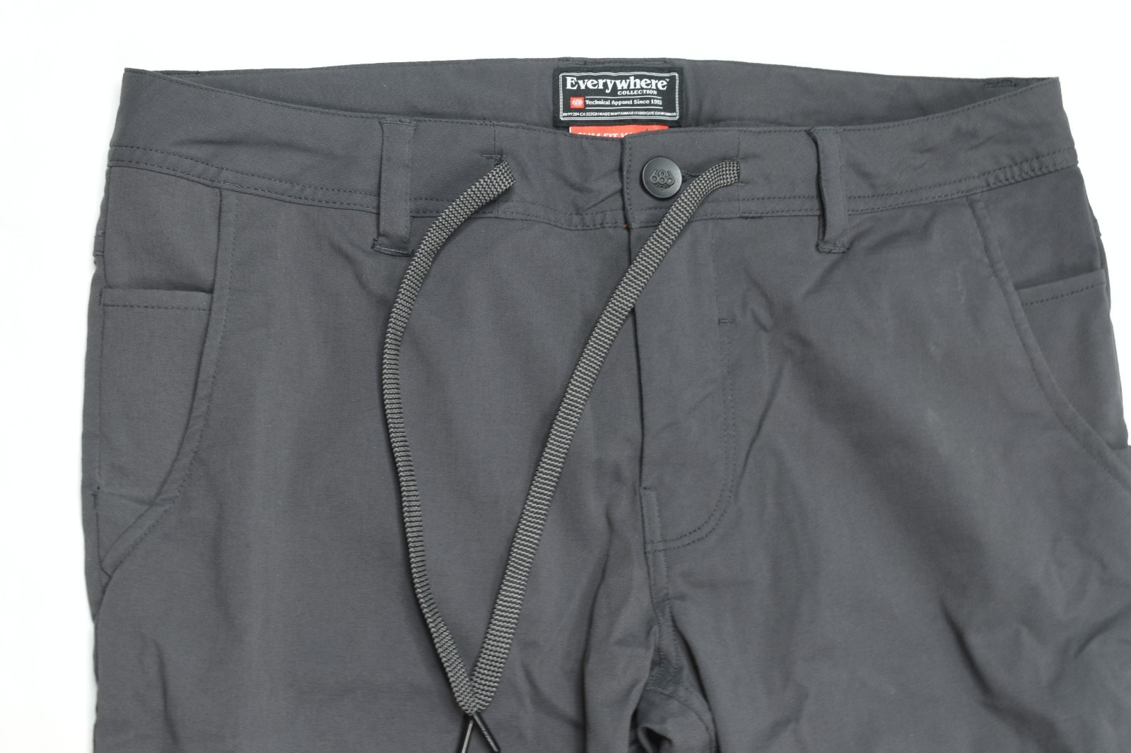 686 Everywhere Pants Mens 32×30 Gray Slim Fit Nylon Stretch Drawstring Hiking