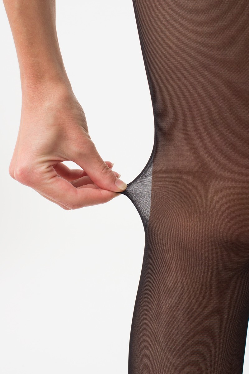 Open Gusset Tights 20 Den Sheer Pantyhose Adult Hosiery Black Beige Intimo