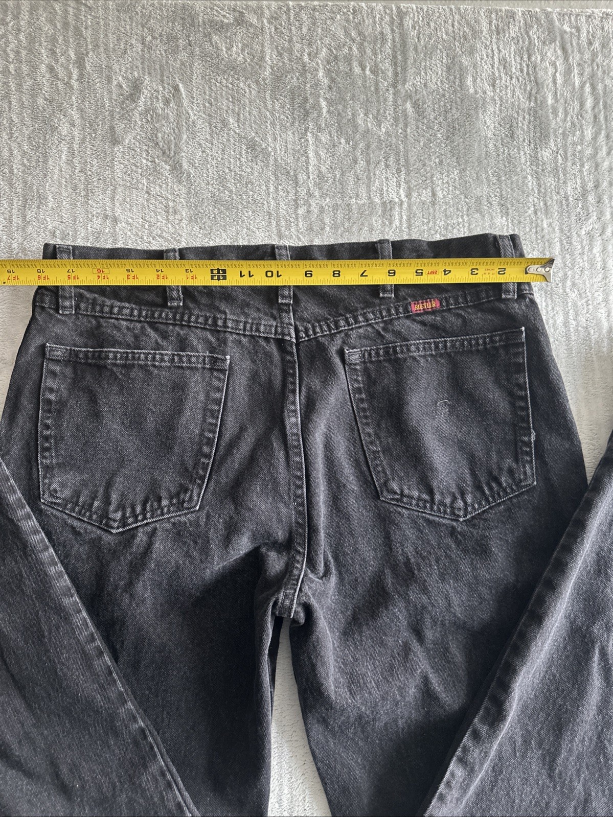 Rustler Men’s and Big Men’s Relaxed Fit Jeans Black, 35 X 34
