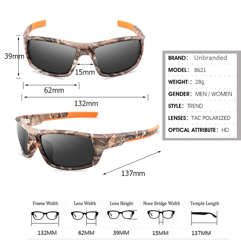 Tactical Polarized Camouflage Sunglasses Outdoor Sport Fishing Driving Glasses