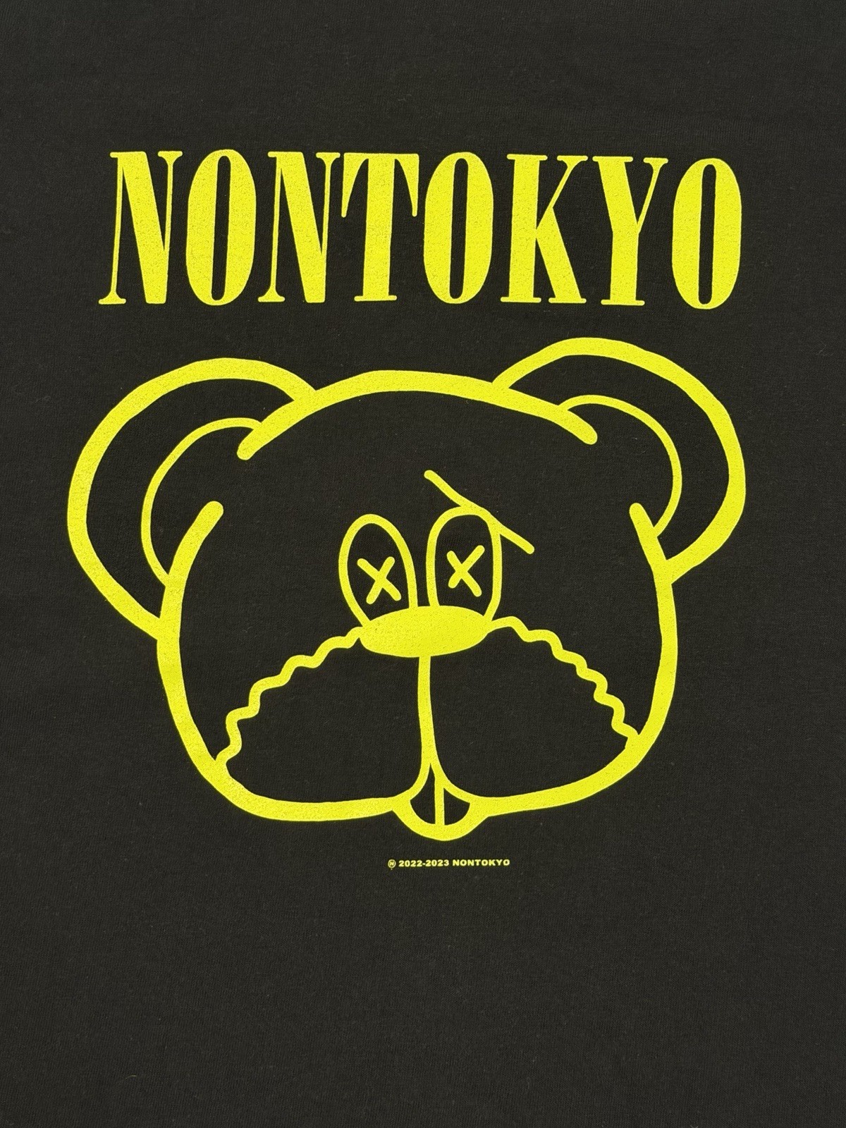 NON TOKYO Non Television Bear Graphic Tee Black Japanese Streetwear Tee