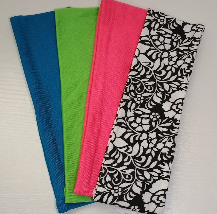 Wide Stretch Basic Headwraps – 4 Colors