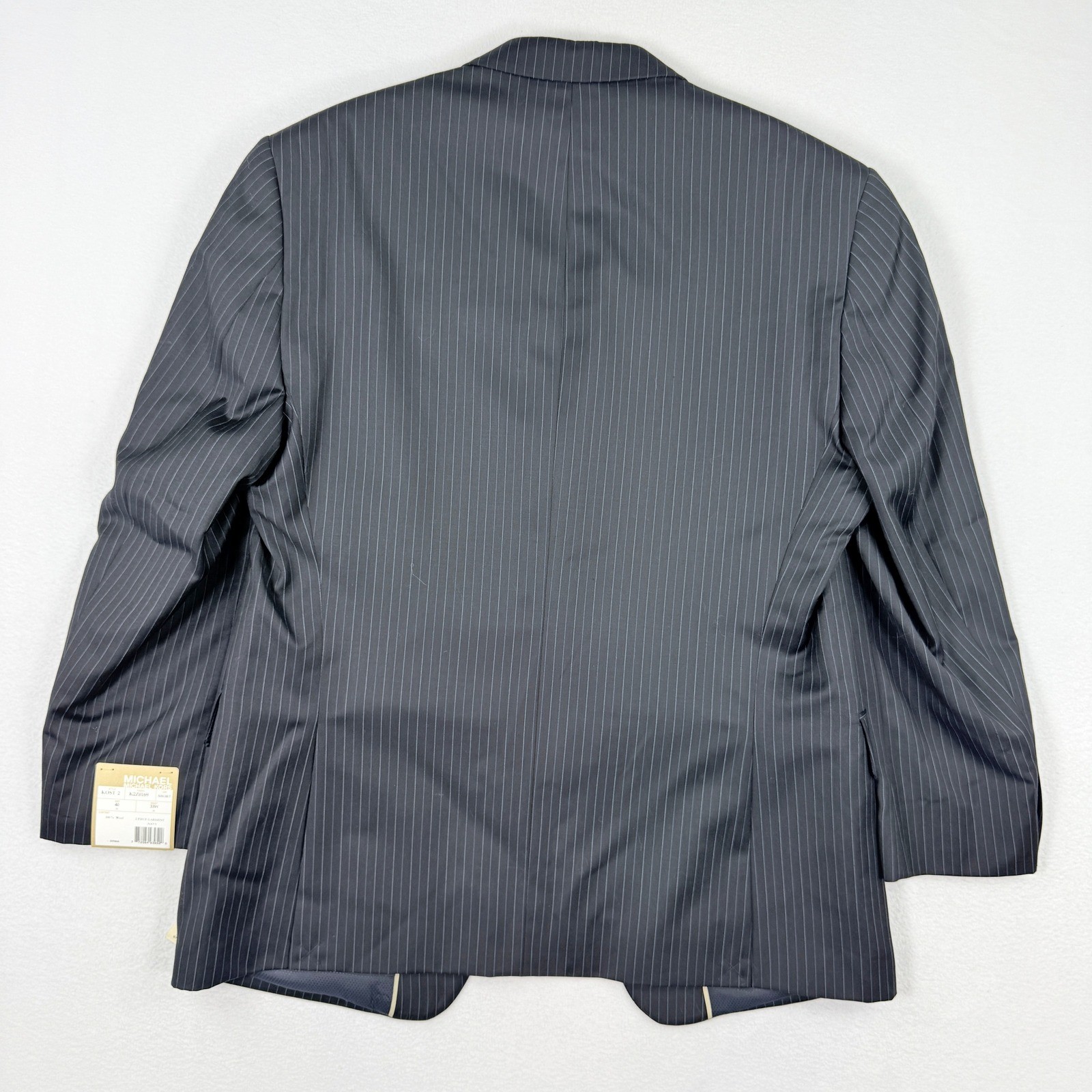 Michael Kors Pinstripe Suit Jacket Size 40-Short Mens Navy NWT