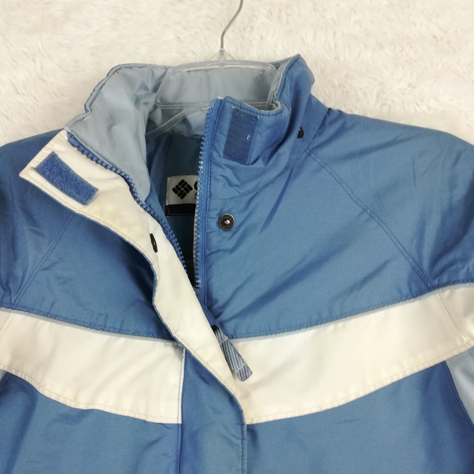 Columbia Girls Jacket Insulated Blue Full Zip Pockets Youth 7/8