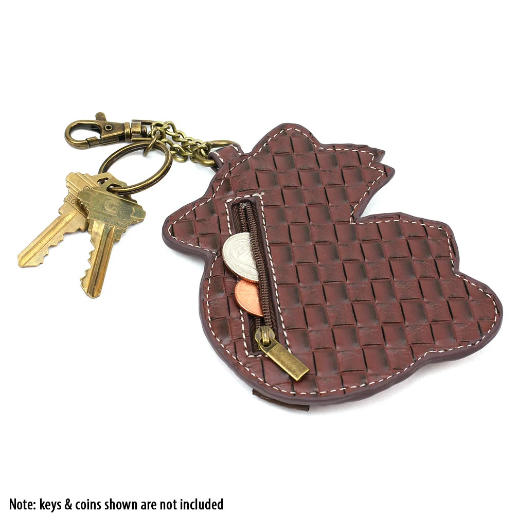 Chala FOX FAMILY Key Fob / Coin Purse Keychain, Purse Charm 5 x 5 x 0.3″ NWT