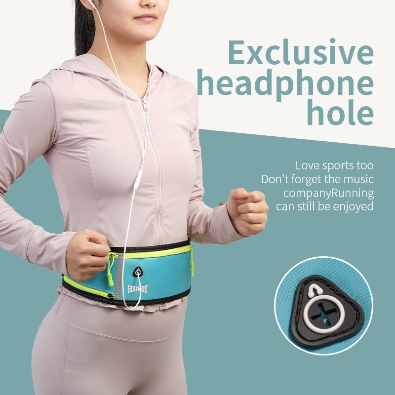 Sports Ultra Slim Fanny Pack Waist Bum Bag Belt Pouch Zip Bag Waterproof Running