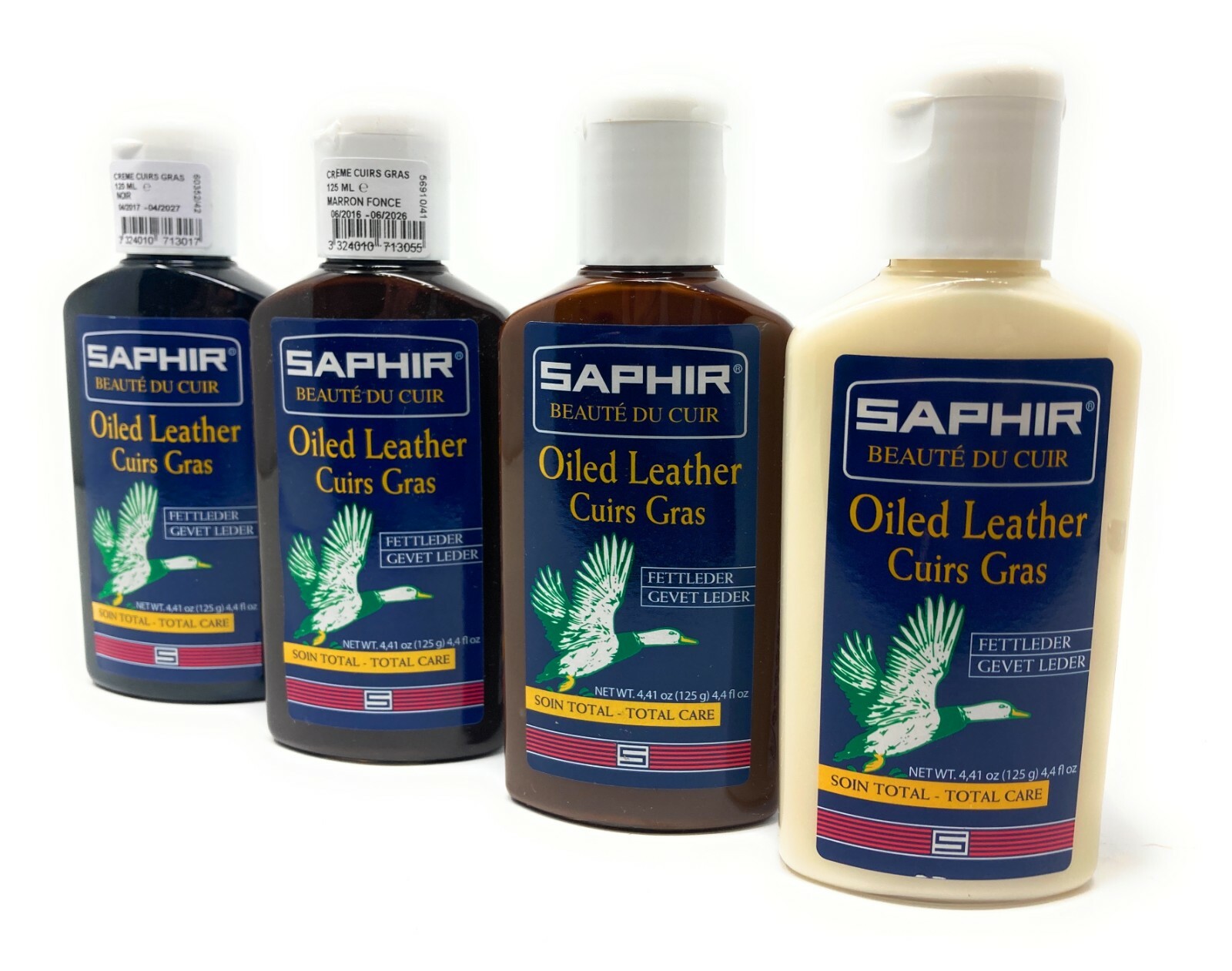 Saphir Cream Greasy Leather – 4 Colors – 125ml Bottle – For Oiled Leather