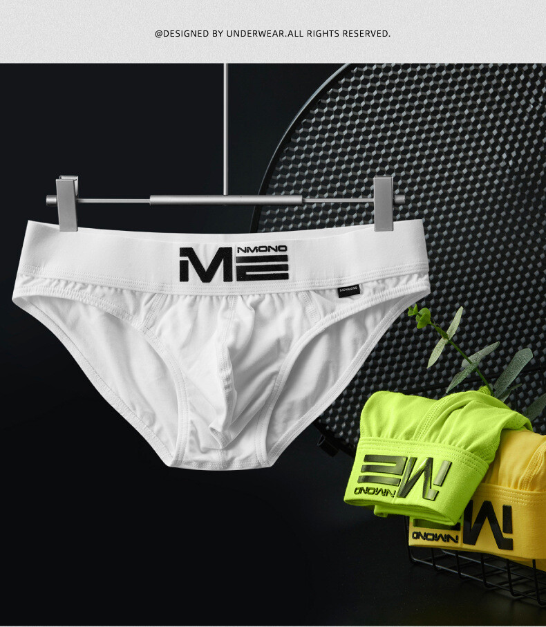 Men’s Simple Low Waist Underwear Sexy Cotton Sports Briefs 8 Colors