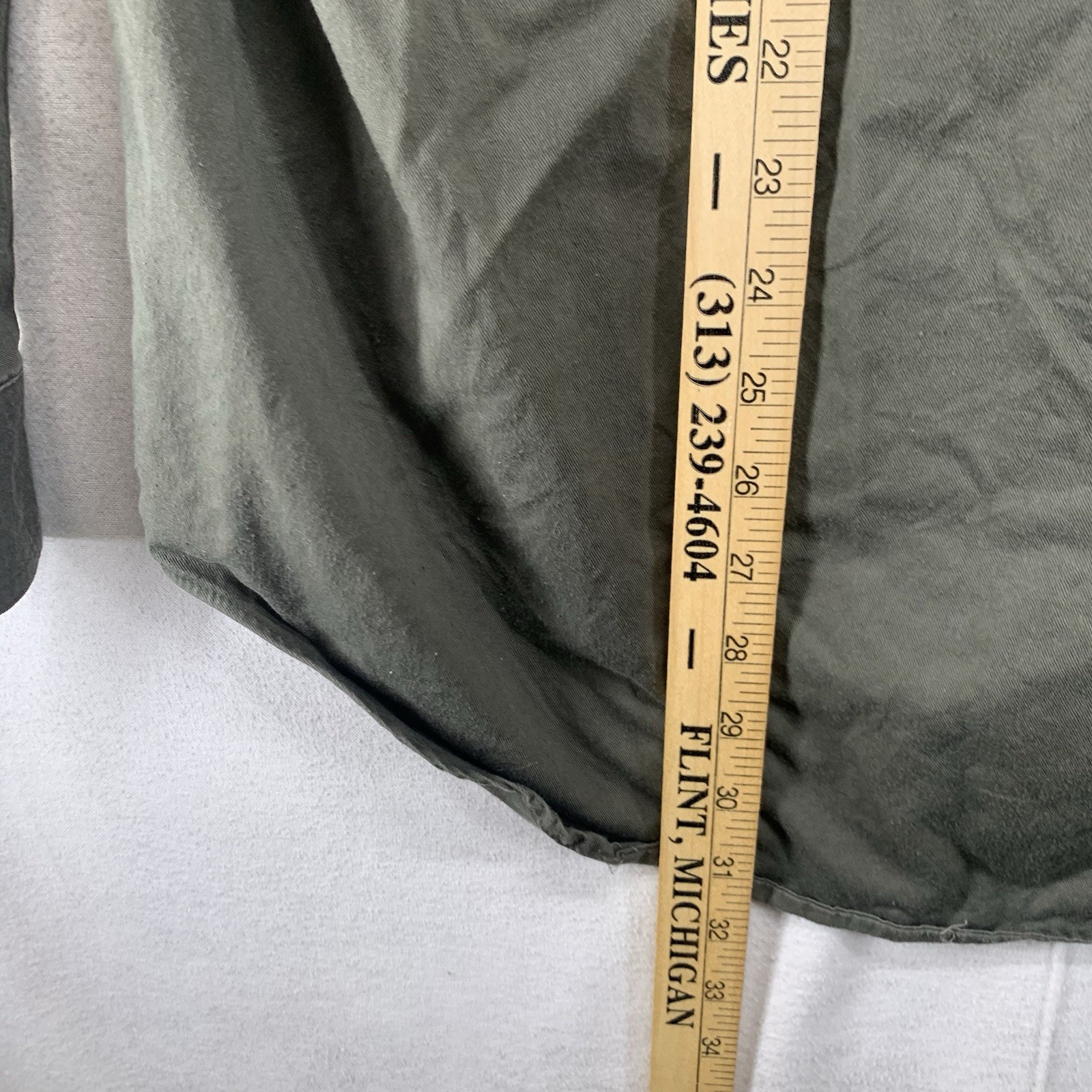 Vtg Y2K Bugle Boy Long Sleeve Shirt Mens M Solid Earth Tone Olive Green 90s