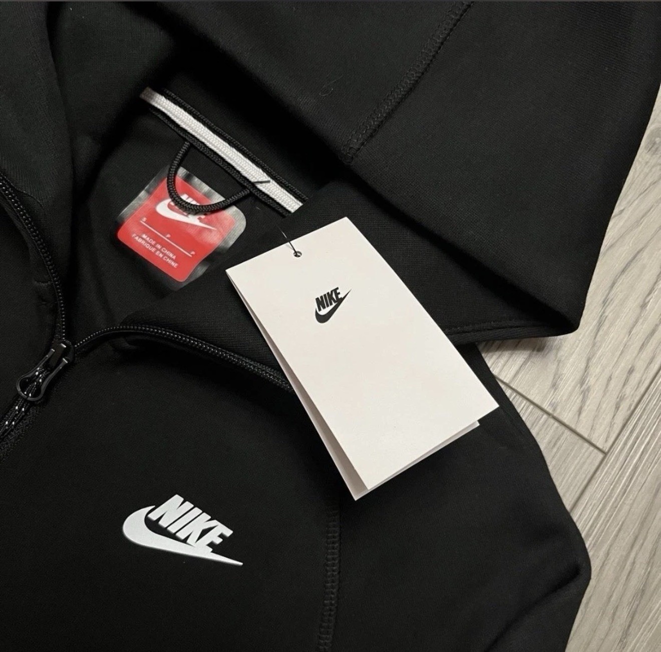 Nike Tech Fleece Black Reflective 2-Piece Set Tracksuit LARGE