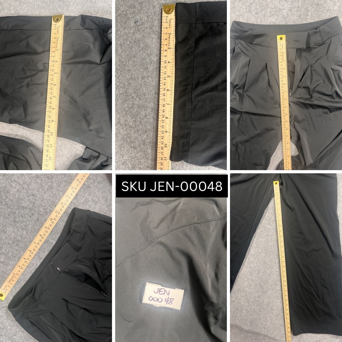 Nike Dri-FIT Wide Leg Pleated Trousers Small Black Nylon Spandex Stretch