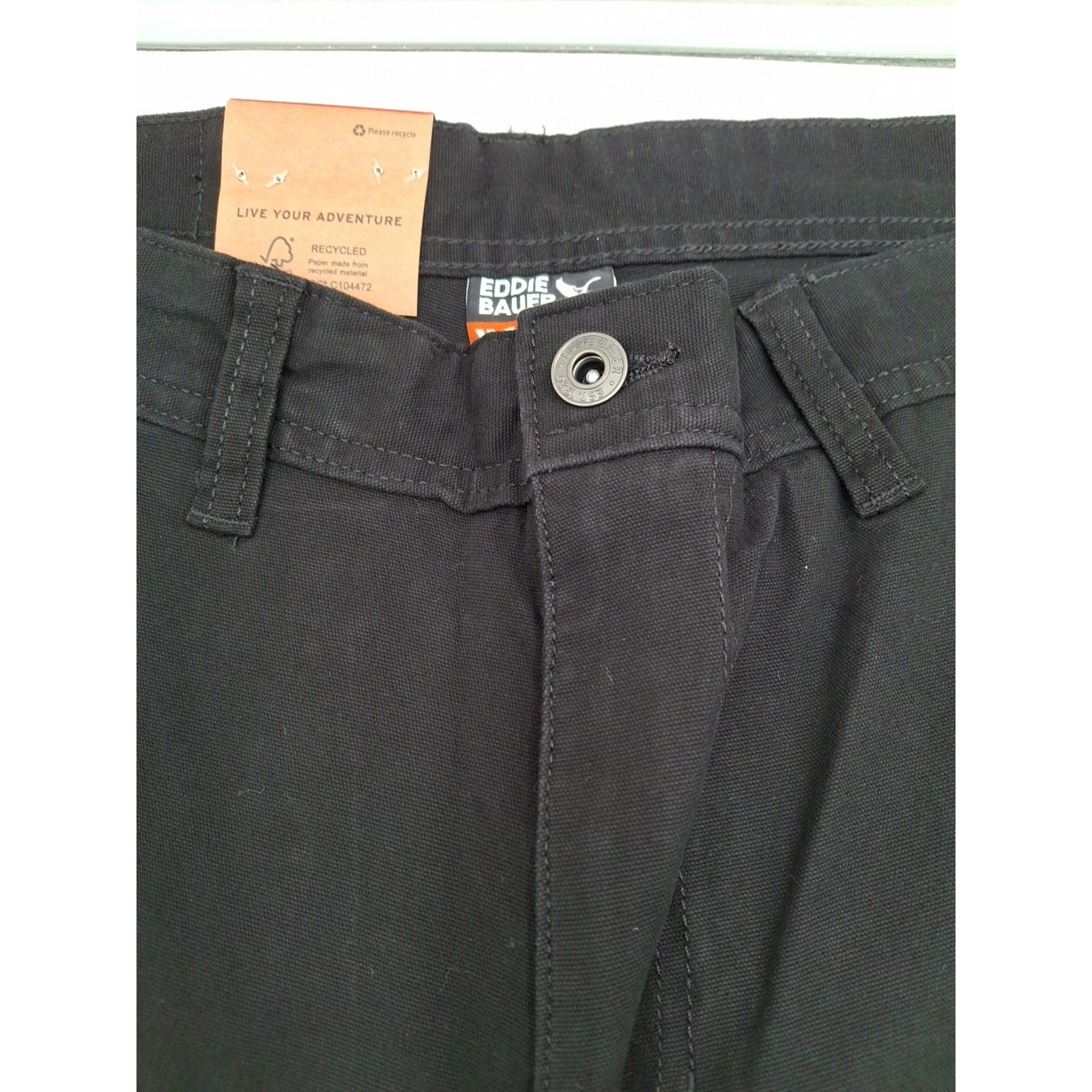 Eddie Bauer Men’s Canvas Utility Stretch Pants – Black – Size: 34×30 – NWT!