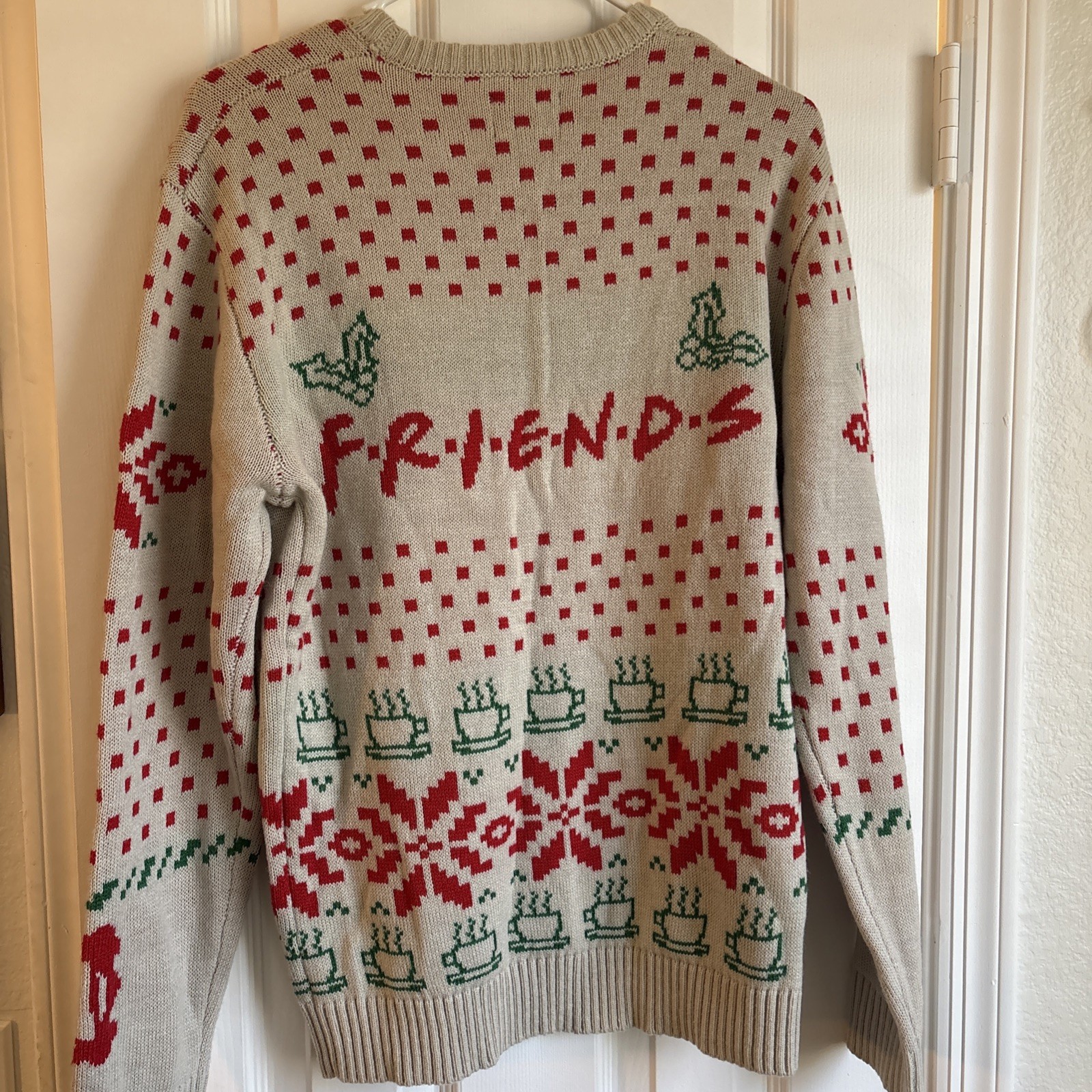 Friends Christmas Ugly Knit Sweater Mens Large Holiday NBC Television Festive