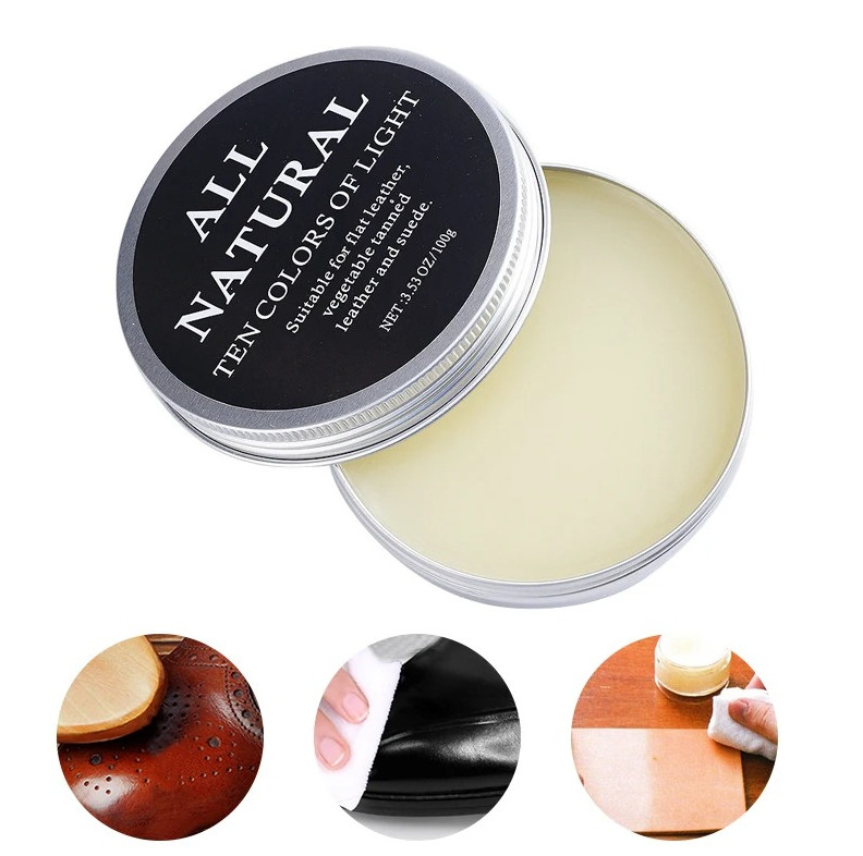 1pc 50g Mink Oil Leather Care Cream – Conditioner & Restorer for Shoes & Bags