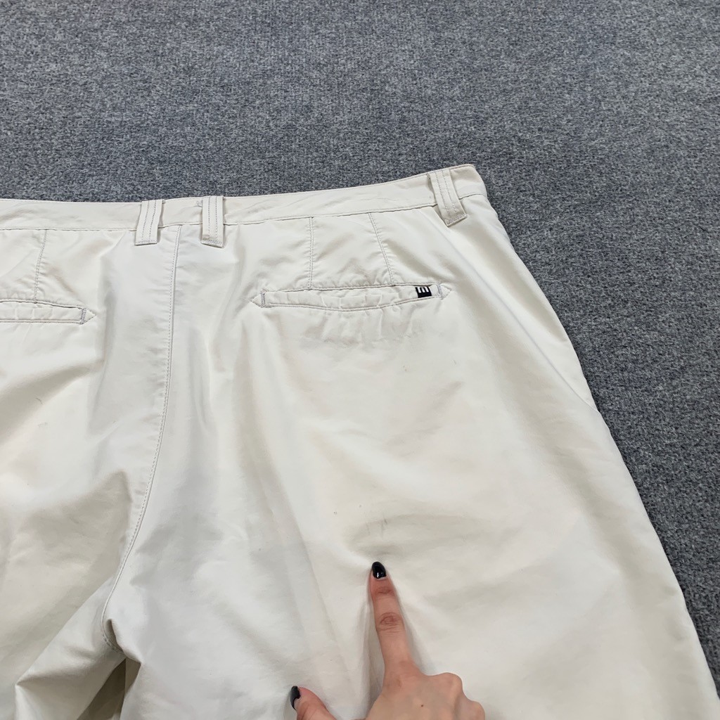 Travis Mathew Shorts Mens 38 Natural White Nylon Blend Stretch Performance