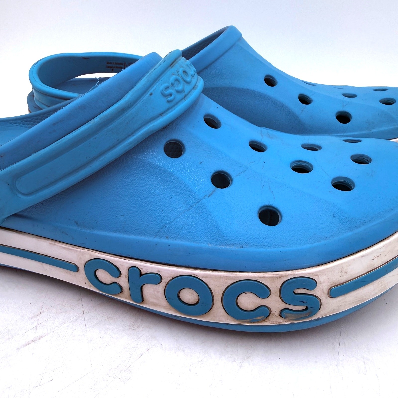 Crocs Men’s Bayaband Turquoise Blue Clogs Sandals Size 13