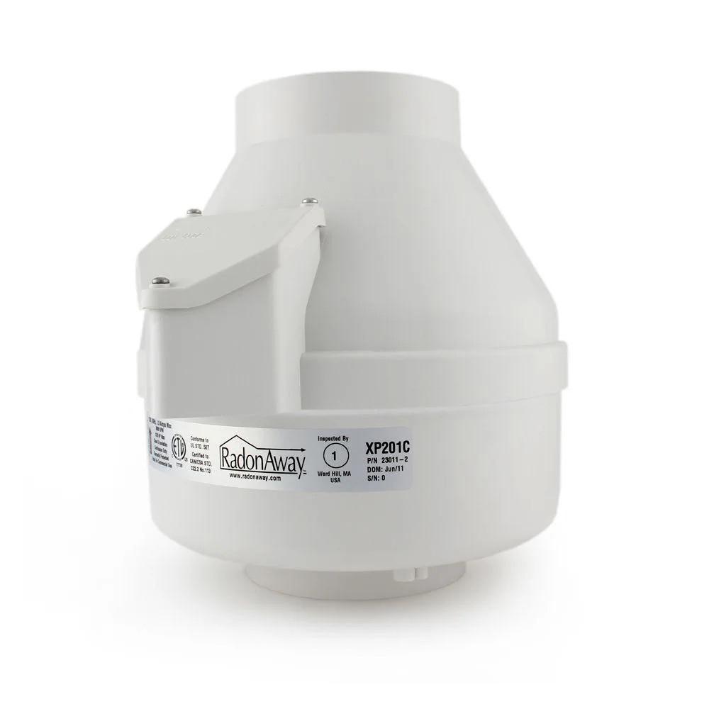 RadonAway 4-in dia 126 CFM Plastic Centrifugal radon mitigation fan|16385