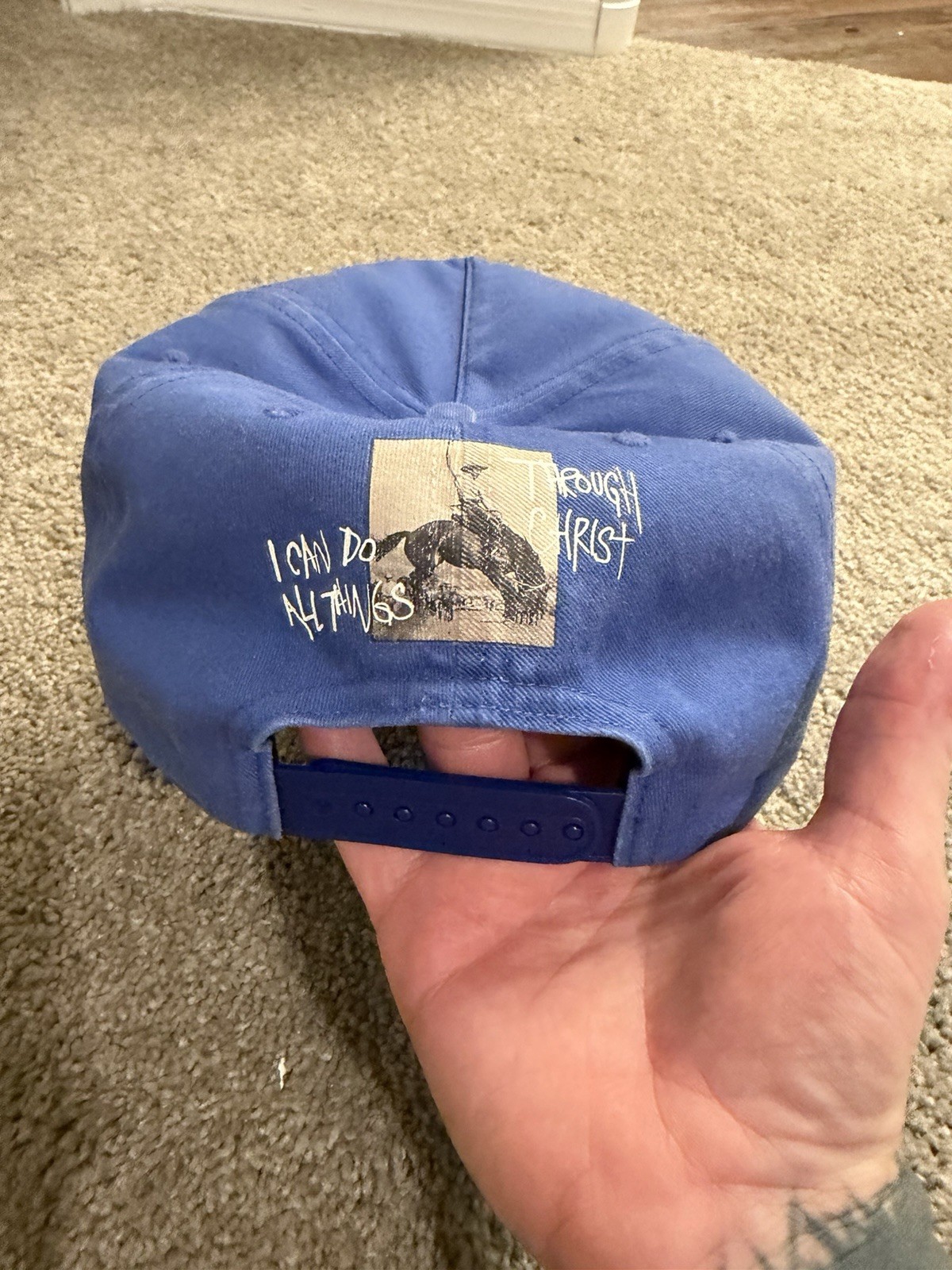 Jackson Hole Diamond Cross Ranch Blue Adjustable hat
