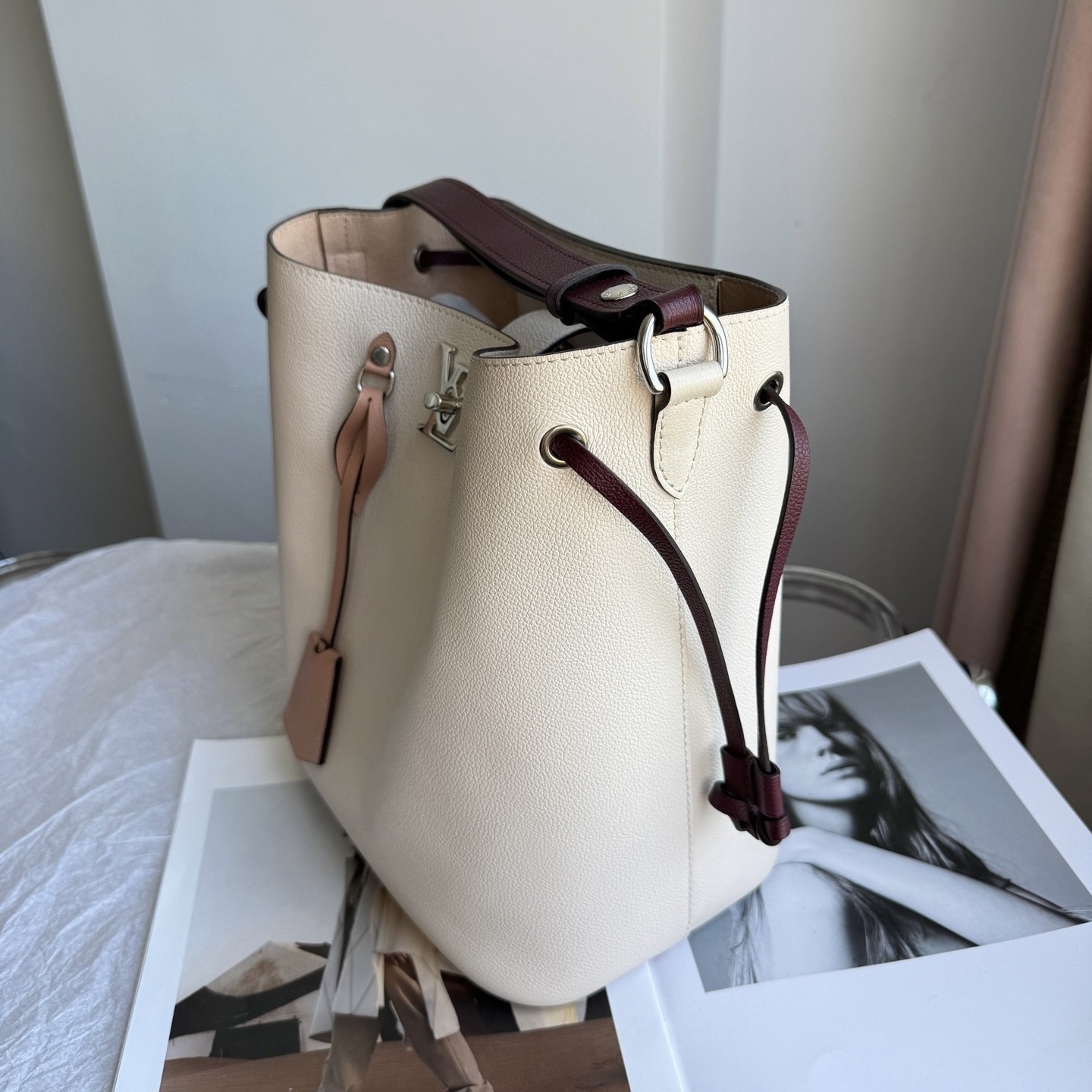 Louis Vuitton Pre-Owned Authentic Bucket Bag Colorblock Silver